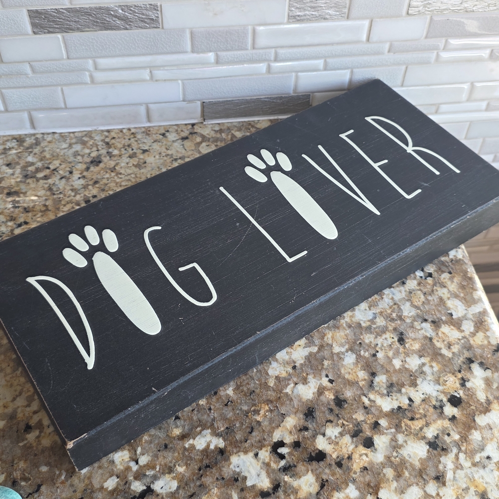 Black Colored Dog Lover Sign